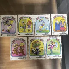 未使用品☆ディズニー切手 1984年イースター13枚セットです