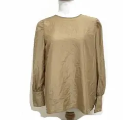 【ナチュラルビューティーベーシック】ベージュ ブラウス/S