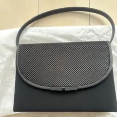 ブラックフォーマルバッグ 編み込みデザイン