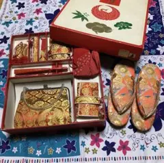 和装小物セット　草履　バッグ　巾着　はこせこ　和小物　お祝い　女の子