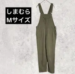 サロペット　緑　M　コーデュロイ　オーバーオール　重ね着　オールインワン　黄緑のサムネイル