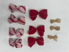 クリスマス　オーナメント　リボン　3種類セット