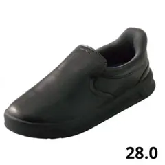 ワークマン ステップイン 厨房シューズ コックシューズ【28.0㎝、ブラック】