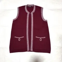 昭和レトロ ミセス ウール混ベスト