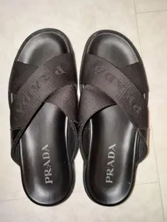 PRADA ブラック スライドサンダルのサムネイル