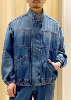 アダムエロペ　ブリーチデニム　ボマージャケット