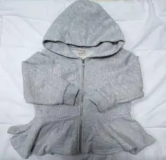 petit main フード付きトレーナー グレーベージュ