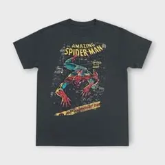 AMAZING SPIDER-MAN スパイダーマン公式映画t フェード黒XLのサムネイル