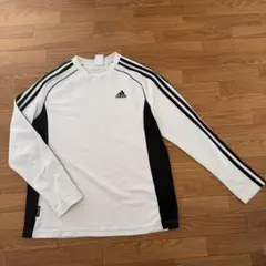 adidas 長袖Tシャツ Lサイズ ホワイト/ブラック