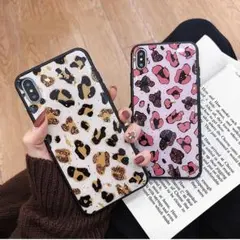 ◇iPhoneX/XS◇スマホケース◇おしゃれな豹柄◇ピンク◇