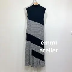 emmi atelier エミ アトリエ チェック 切り替え ワンピース Fのサムネイル