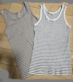 無印良品　新品　タンクトップボーダー2枚セット