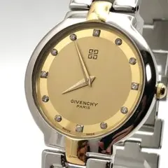 美品・稼働 GIVENCHY 12P ゴールド コンビ レディース 腕時計のサムネイル
