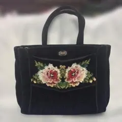FEILER フェイラー トートバッグ ブラック 花柄