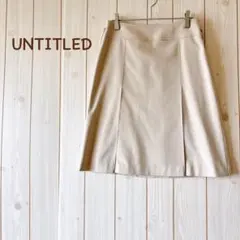 ＊UNTITLED アンタイトル＊ ブックスプリーツスカート サイズ２ ベージュ