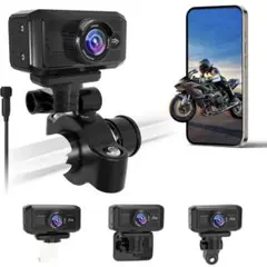 バイク用 ドライブレコーダー 2.7K 防水 WiFi Gセンサー ループ録画のサムネイル