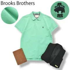 ブルックスブラザーズ 半袖 ゴールデングリース 刺繍ロゴ 鹿の子 ポロシャツ