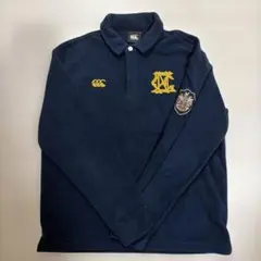 カンタベリー　襟付き　スウェット　ネイビー 裏起毛　ワッペン　ラグビー