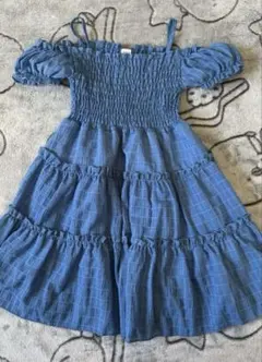 SHEIN ブルーオフショルワンピースのサムネイル