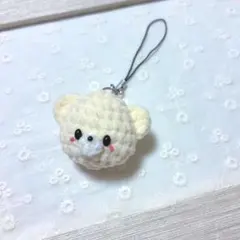 ピンクのくま あみぐるみ ストラップ - メルカリ