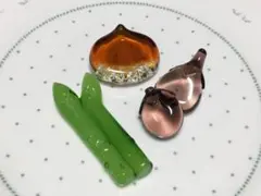 アフタヌーンティーリビング　野菜モチーフ ガラス箸置き 3点セットのサムネイル