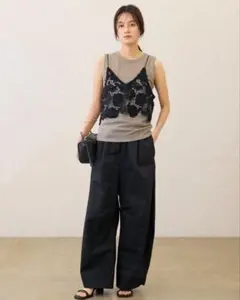 【新品未使用】Omekashi バレルイージーパンツ ブラック サイズ38