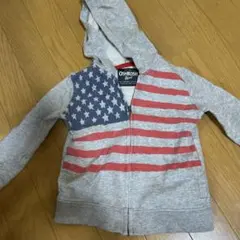 OshKosh B'gosh 星条旗柄 ジップアップパーカー 24M