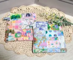 新柄ユキエモン　小銭入れ、カードケース2個セット　アニバーサリーパッチワーク