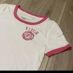 アバクロホワイト×ピンクコットンT