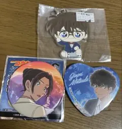 松田陣平 ハート缶バッジ 江戸川コナンラバスト 上原由衣缶ミラー