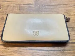 LOEWE 三つ折り財布 アナグラム パンチング ベージュ C500TR2X01