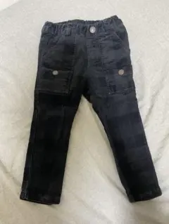 ブラック コーデュロイパンツ 90cm