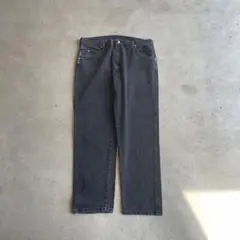 90s 00s Wrangler ブラックバギーデニムパンツ W38 965