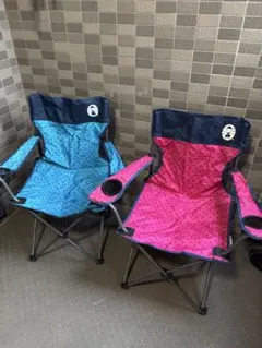Coleman アウトドアチェア 2脚セット ドット柄