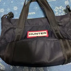 未使用品級 HUNTER ナイロン ハンド ショルダーバッグ 2way黒/赤/白 