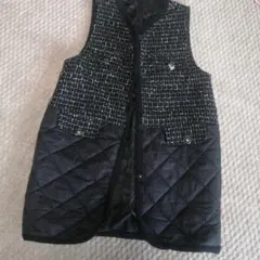 ツイードノースリーブキルティングベスト