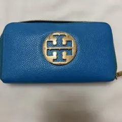 トリーバーチ ターコイズ　レザー 長財布