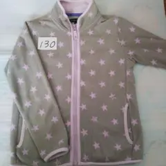 ユニクロ マイクロフリース 星柄 フリースジャケット 130