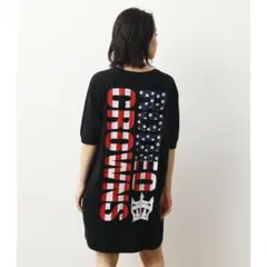 RODEO CROWNS★　ワンピース　ゆったりサイズ　アメリカ国旗　ロゴ