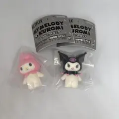 ガチャガチャ　マイメロディ フロッキーフィギュア