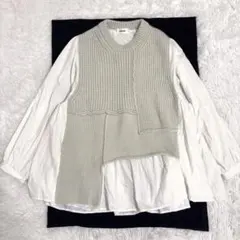 マチャット　フレアドッキングニットシャツ　machattのサムネイル