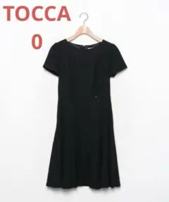 TOCCA ウール.カシミヤ 半袖ワンピース SHELLドレス ブラック 0
