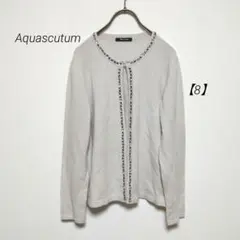 Aquascutum【8】カシミヤ100%カーディガン ビジュー付きカーディガンのサムネイル