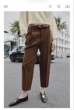 ZARA 今季 スラックスパンツ ブラウン