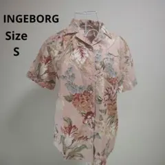 【人気☆INGEBORG】ピンク　花柄　ピンクハウス　総柄シャツ　サイズSのサムネイル