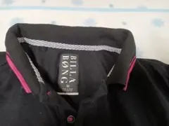 BILLABONG ビラボーンポロシャツy2k ブラック ✕ピンク Mサイズ美品のサムネイル