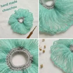 hand made シュシュ☆グリーン