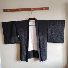 リメイク用羽織　袖ほつれ　一つ紋付