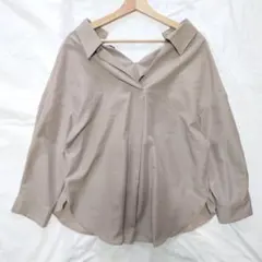 フェンネル　バックリボン　スキッパーシャツ　ブラウス　日本製のサムネイル