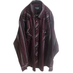 【Wrangler】ラングラー 長袖 ウエスタンシャツ ワインレッド 2XL